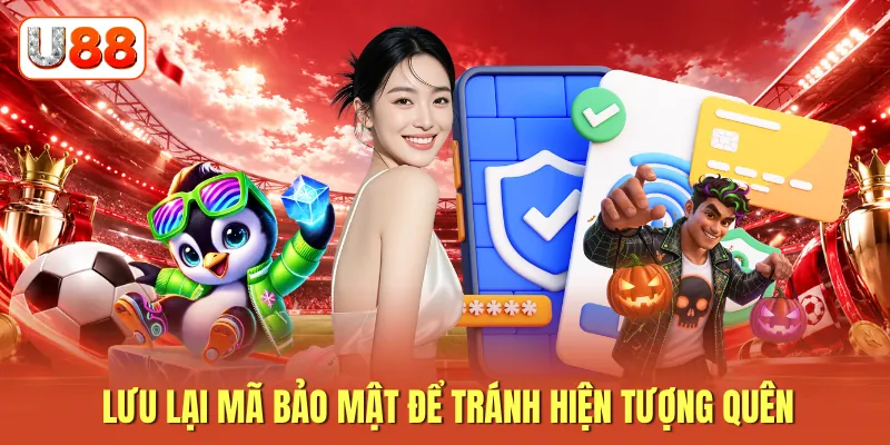 Lưu lại mã bảo mật để tránh hiện tượng quên